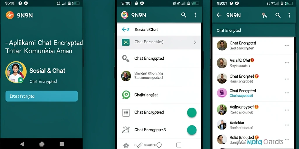 Antarmuka 9N9N yang ramah pengguna untuk Chat Encrypted.