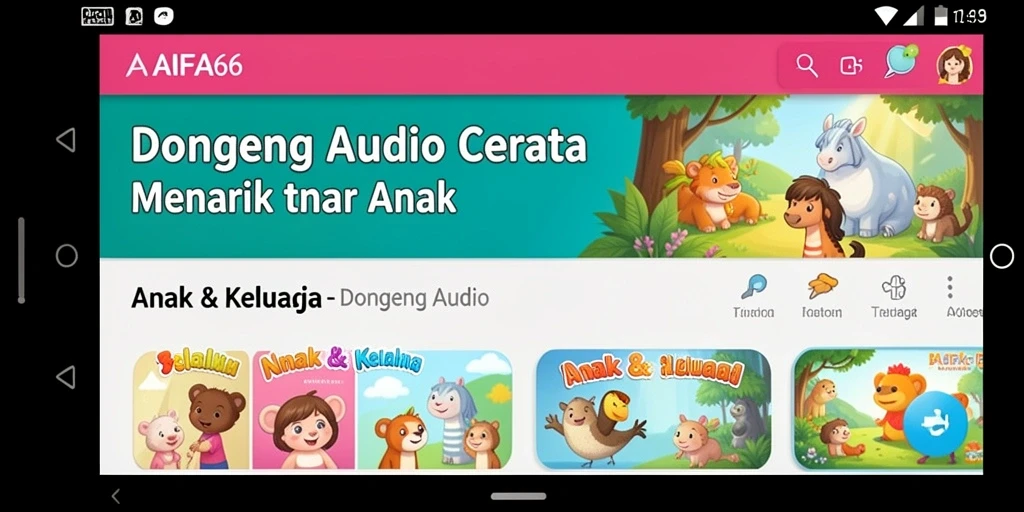 Antarmuka AIFA66 yang ramah anak dan menarik.