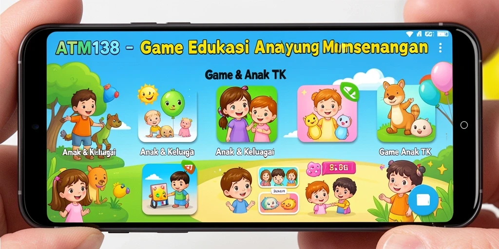Antarmuka permainan edukatif untuk anak-anak yang menyenangkan.