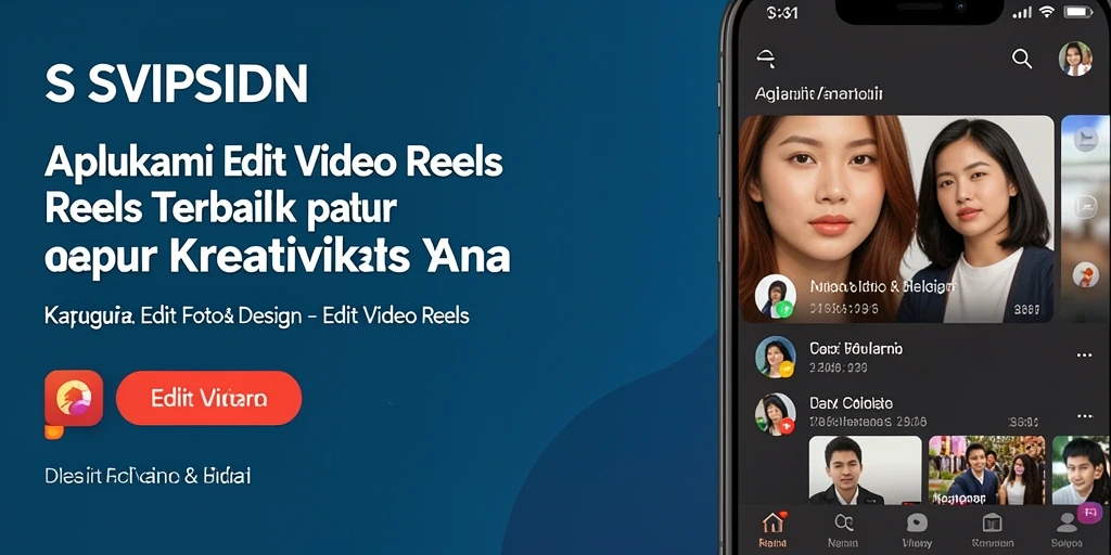 Antarmuka SVIPSIDN untuk Edit Video Reels yang menarik dan mudah digunakan.