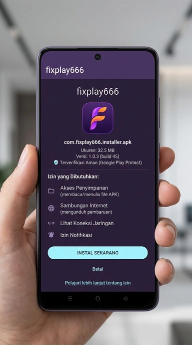 Tampilan halaman APK fixplay666