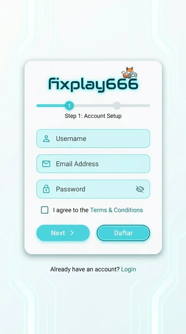 Tampilan halaman daftar fixplay666